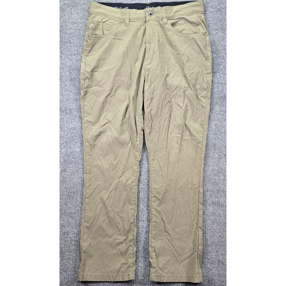 Eddie Bauer Pants Men 36x30 (35x30) Khaki Tan Hiking Outdoor Nylon Stretch